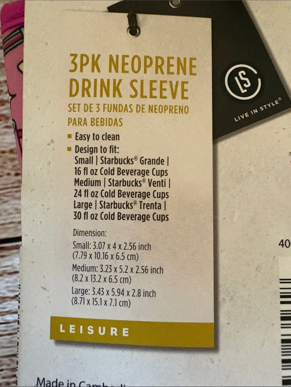 Leisure pack neoprene
